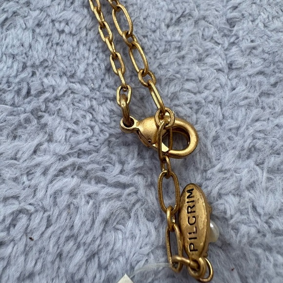 NWT Pilgrim Floral Summer Flower Long Necklace & Bracelet Set with Gold Hardware - Picture 6 of 15